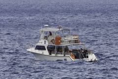 Boot van de duikschool