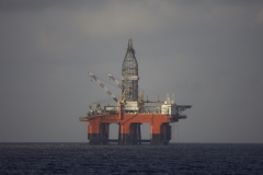 Caribische zee olieplatform